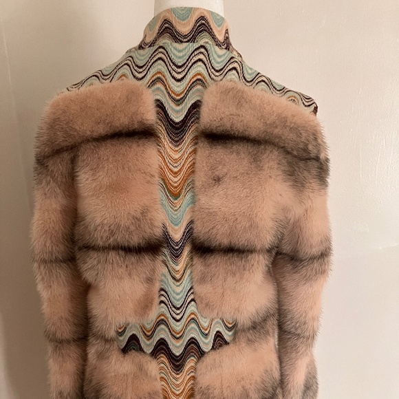 VERY RARE VINTAGE MISSONI Mink and Wool Coat - Picture 12 of 16